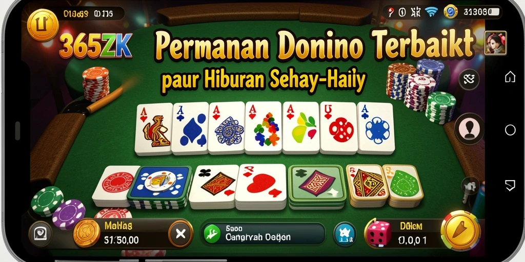 Tampilan gameplay yang seru dalam permainan Domino 365ZK.