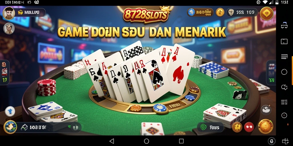 Screenshot utama 8728SLOTS menampilkan aksinya yang mengasyikkan dalam permainan Domino.