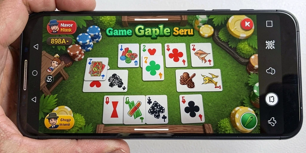 Tampilan gameplay Gaple yang menarik dan seru.