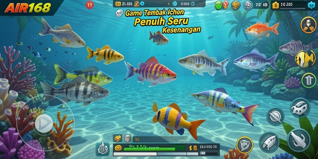 Tampilan permainan Tembak Ikan yang seru di AIR168.