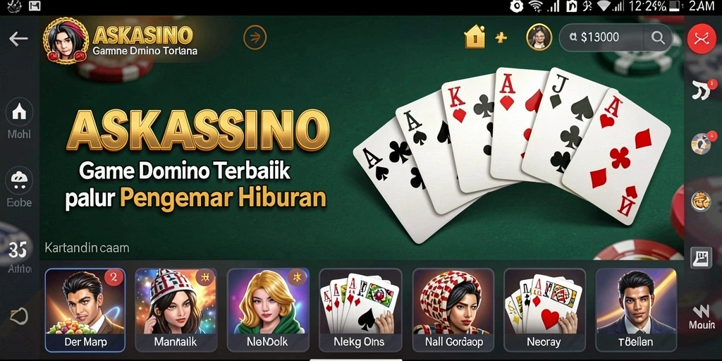 Tampilan gameplay seru dalam ASKASINO, nikmati saat bertanding domino.