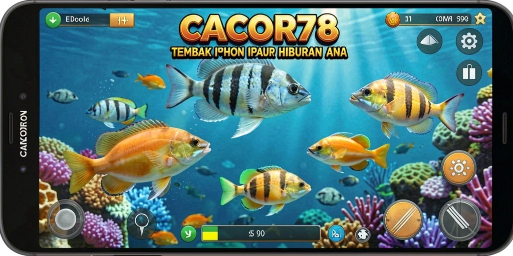 Screenshot utama yang menunjukkan gameplay menarik Tembak Ikan.