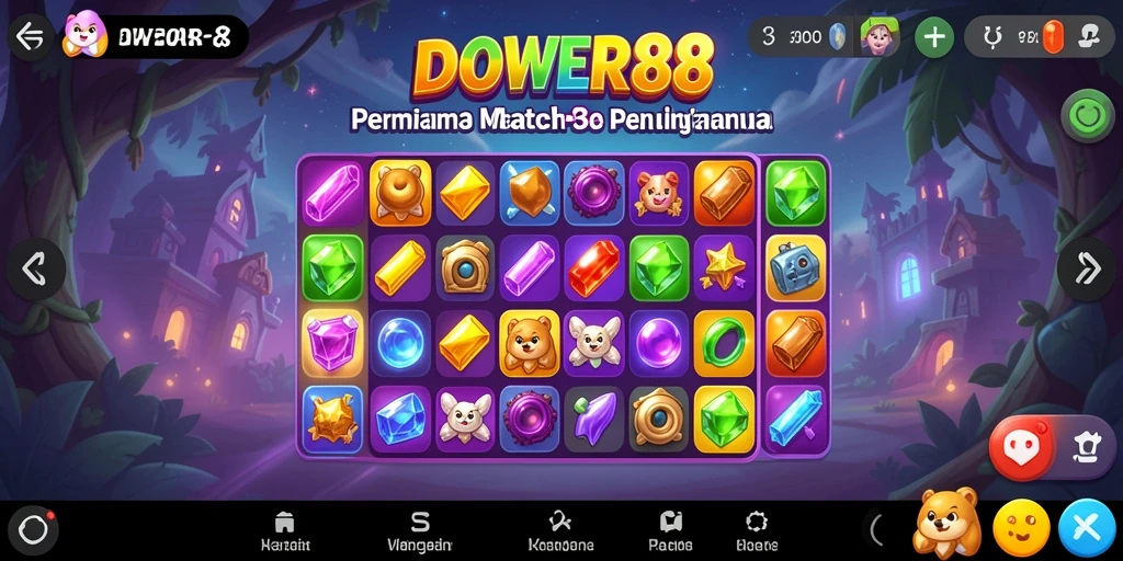 Tampilan gameplay DOWER88 yang menegangkan dan penuh warna.