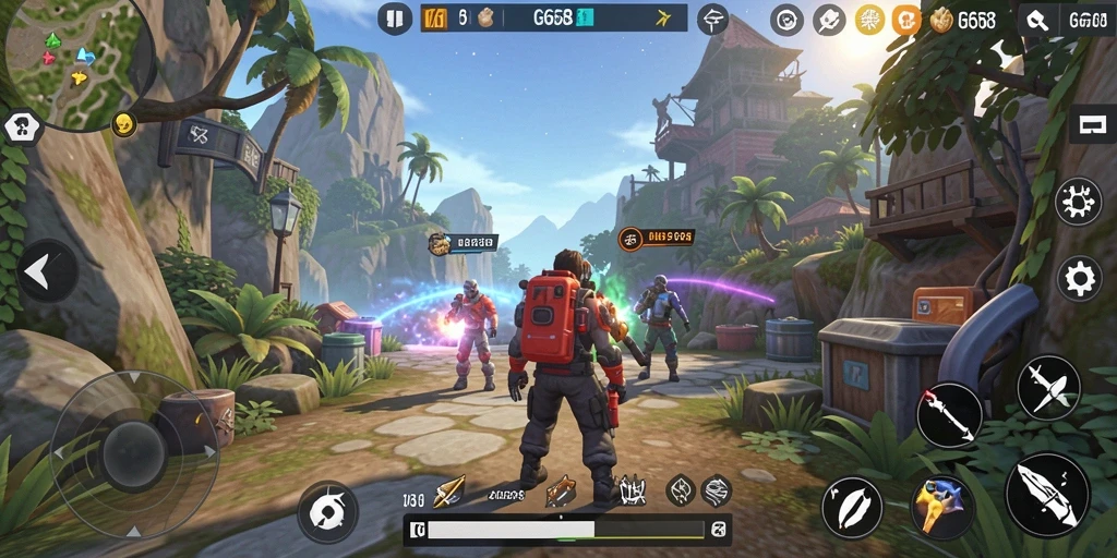 Tampilan gameplay G668 yang menggambarkan dinamika simulasi.