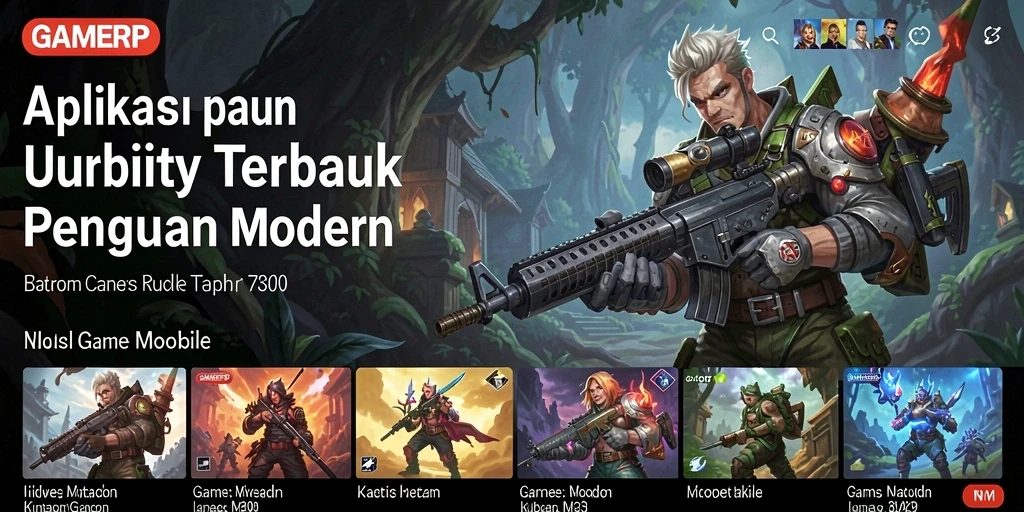 Tampilan antarmuka GAMERP yang modern dan intuitif.