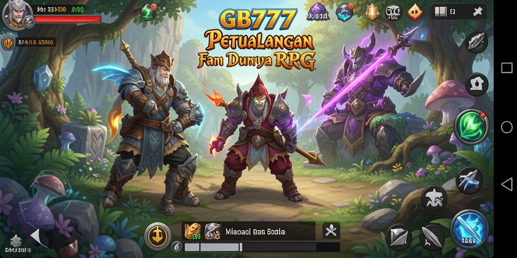 Tangkapan layar GB777 menampilkan pertarungan epik dalam dunia RPG yang menakjubkan.
