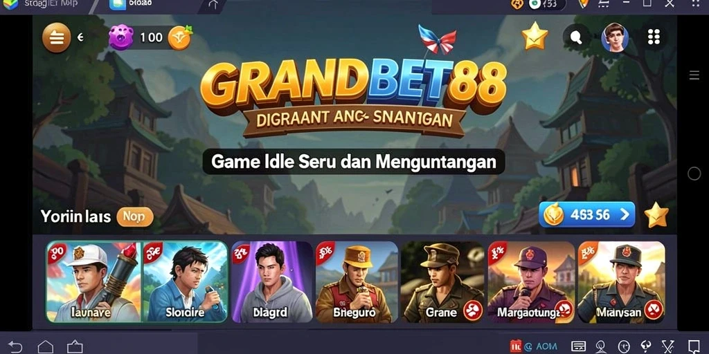 Tampilan seru gameplay GRANDBET88 yang menampilkan pengelolaan aset.