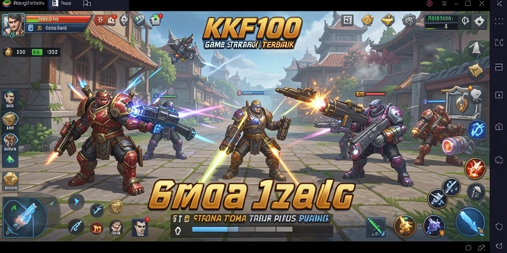 Screenshot KPK100 menampilkan pertempuran epik dalam gameplay SLG.