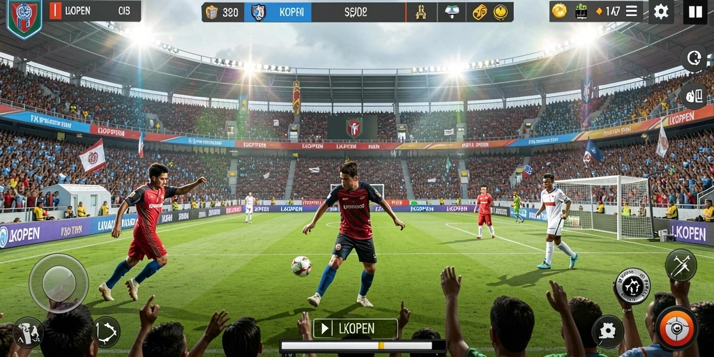 Tampilan gameplay LKOPEN yang mendebarkan dan penuh aksi.