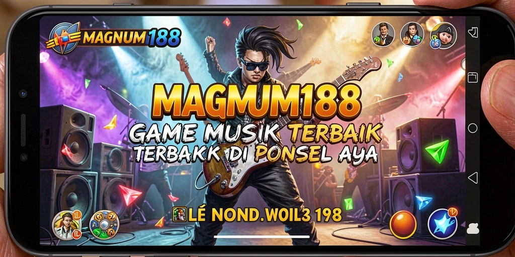 Screenshot utama MAGNUM188 dengan tampilan gameplay musik yang menarik.