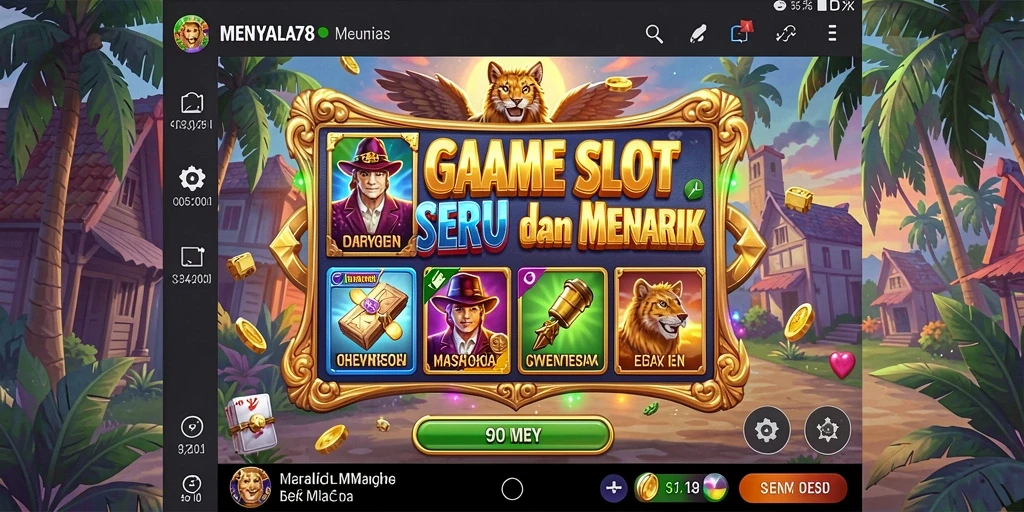 Tampilan gameplay Slot di MENYALA78 yang seru dan menantang.