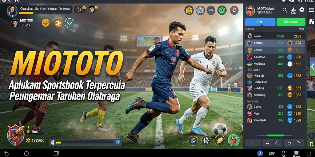 Screenshot utama MIOTOTO menampilkan antarmuka menarik dalam taruhan olahraga.