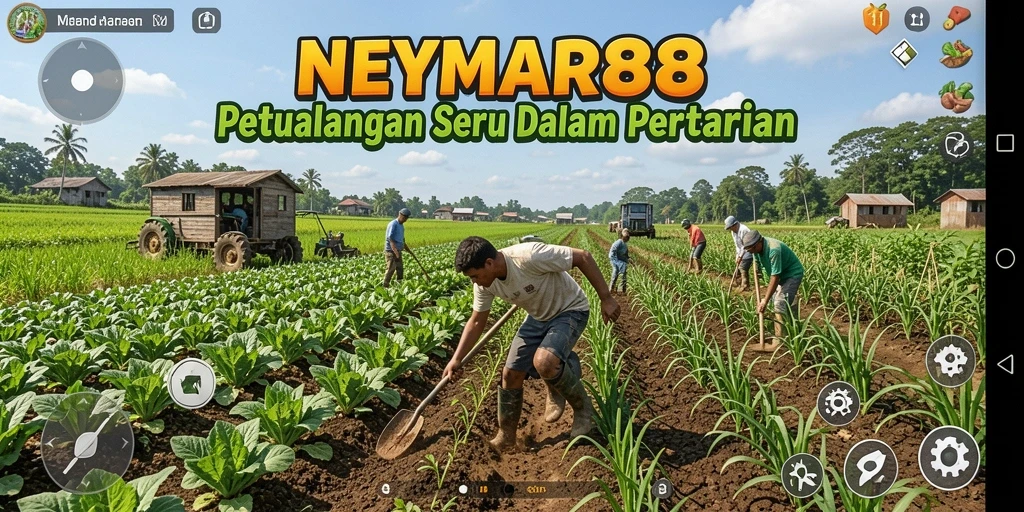 Tampilan menarik gameplay NEYMAR88 yang seru di ladang pertanian.