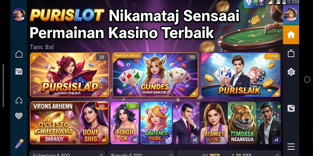Tampilan gameplay kasino yang seru dan interaktif dalam PURISLOT.