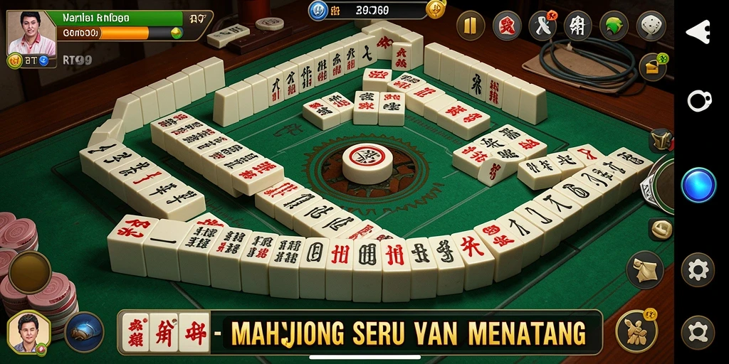 Screenshot gameplay RT99 menampilkan momen seru permainan Mahjong.