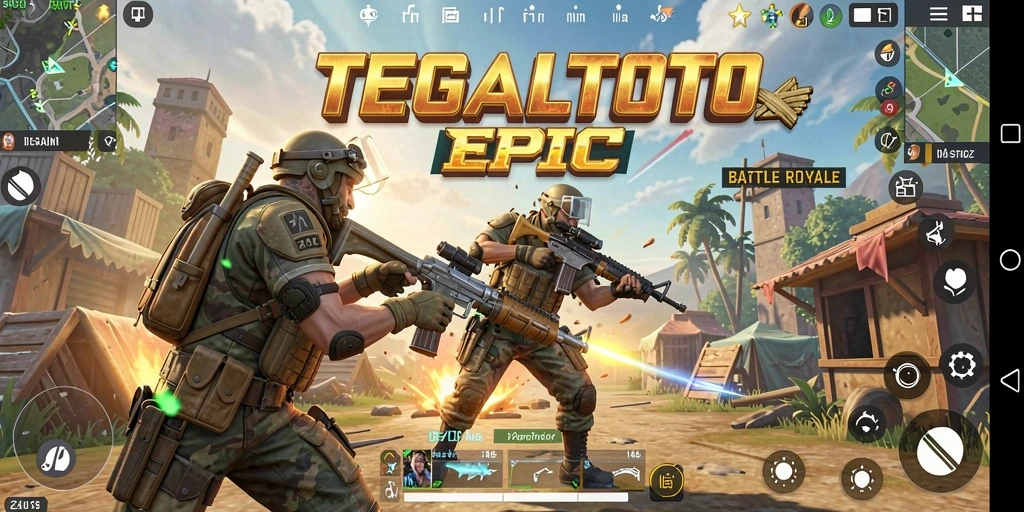 Gameplay seru TEGALTOTO dalam aksi Battle Royale.
