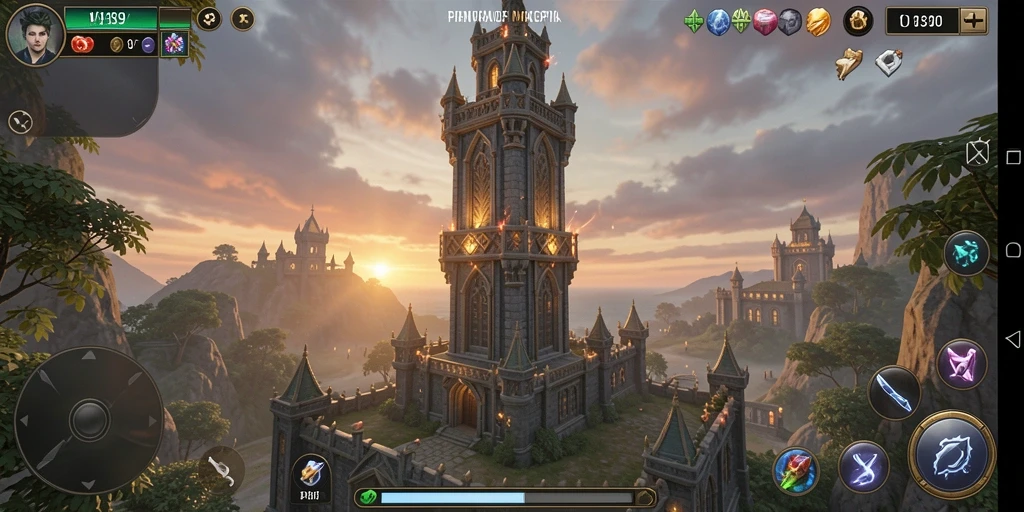 Screenshot V89 menampilkan aksi menara mempertahankan dari gelombang musuh.