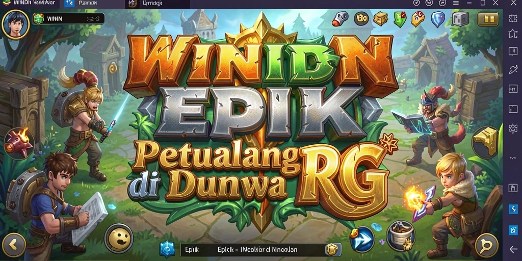 Tampilan gameplay menawan di dunia RPG yang luas.