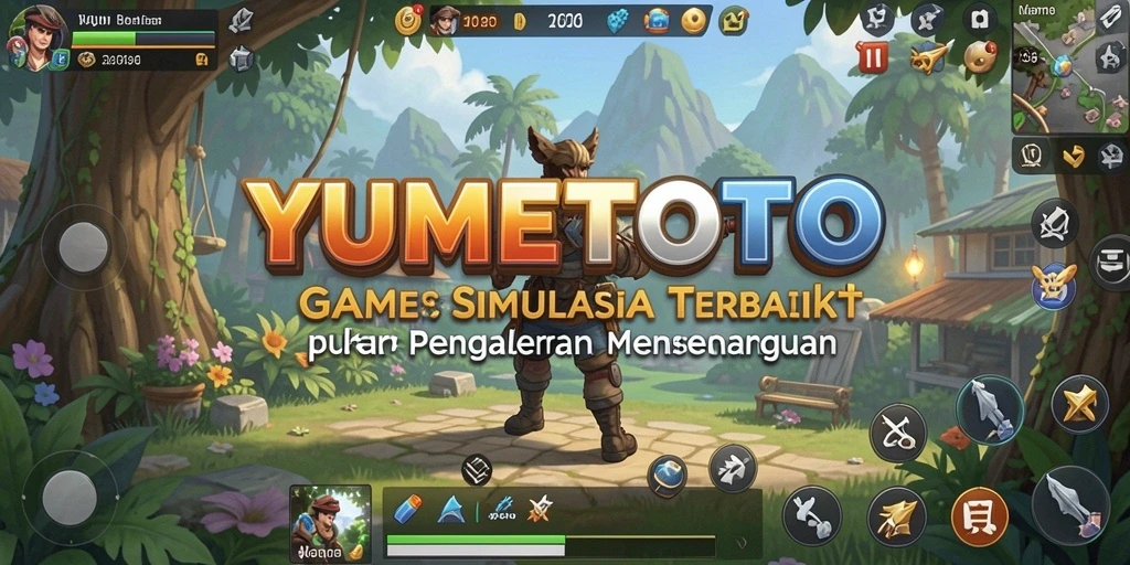 Tampilan gameplay menarik dari YUMETOTO yang menunjukkan dunia simulasi yang kaya.